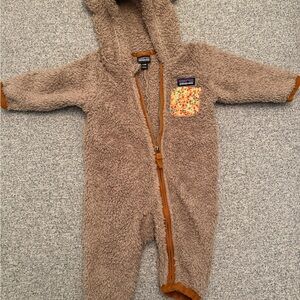 Patagonia Brown Baby Furry Friends Bunting